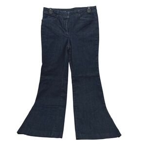Banana Republic Heritage Slim Flare Jeans Dark Indigo‎ Blue Stretch Womens 6/28